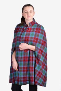 Vintage 1970's tartan cape