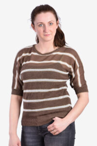 Vintage 1980's striped batwing top