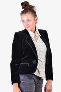Vintage black velvet jacket