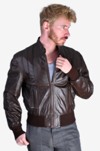 Vintage 1970's leather bomber jacket