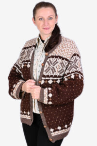 Vintage snowflake Nordic cardigan