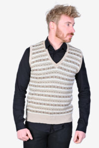 Vintage men's fair isle tank top