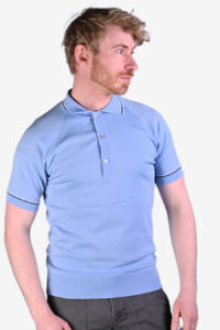 Vintage 1970's light blue polo shirt