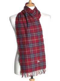 Vintage Burberrys burgundy scarf