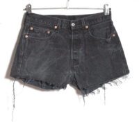 Vintage Levi's 501 black denim shorts