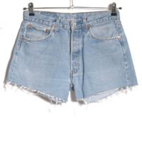 Vintage Levi's 501 light blue denim shorts