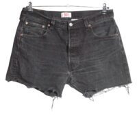 Vintage Levi's 501 faded black denim shorts