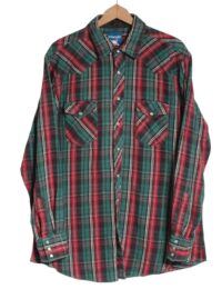 Vintage Wrangler flannel western shirt