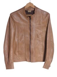 Vintage leather bomber jacket