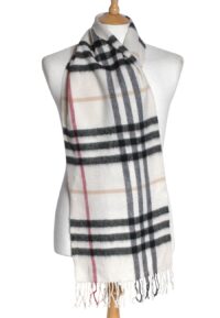 Vintage Burberry cream scarf