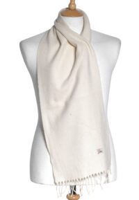 Vintage Burberrys cream scarf