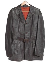 Vintage 1970's dark brown leather jacket