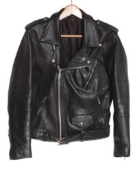 Men's leather biker jacket