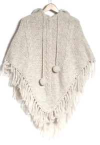Vintage 1970's cable knit poncho