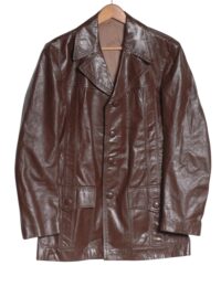 Vintage chocolate brown leather jacket