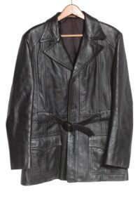 Vintage 1970's black leather jacket
