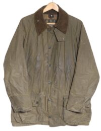 Vintage Barbour Beaufort green wax jacket