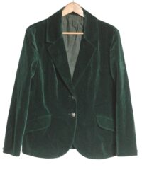 Vintage 1970s green velvet blazer