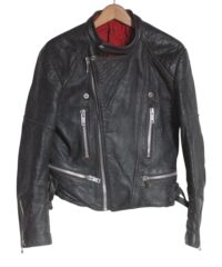 Vintage 1970s leather biker jacket